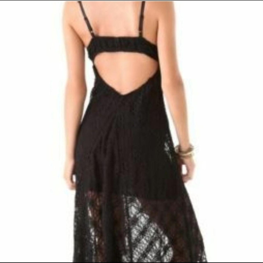 NWT Free People Crochet Black Maxi Dress - Picture 3 of 3